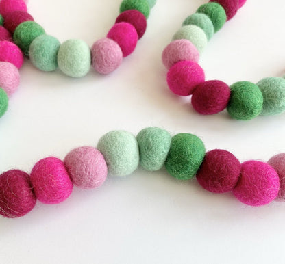 Emerald to Raspberry Gradient Garland