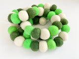 Bright Saint Patrick Felt Ball Garland