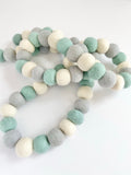 Turquoise Gradient Felt Ball Garland
