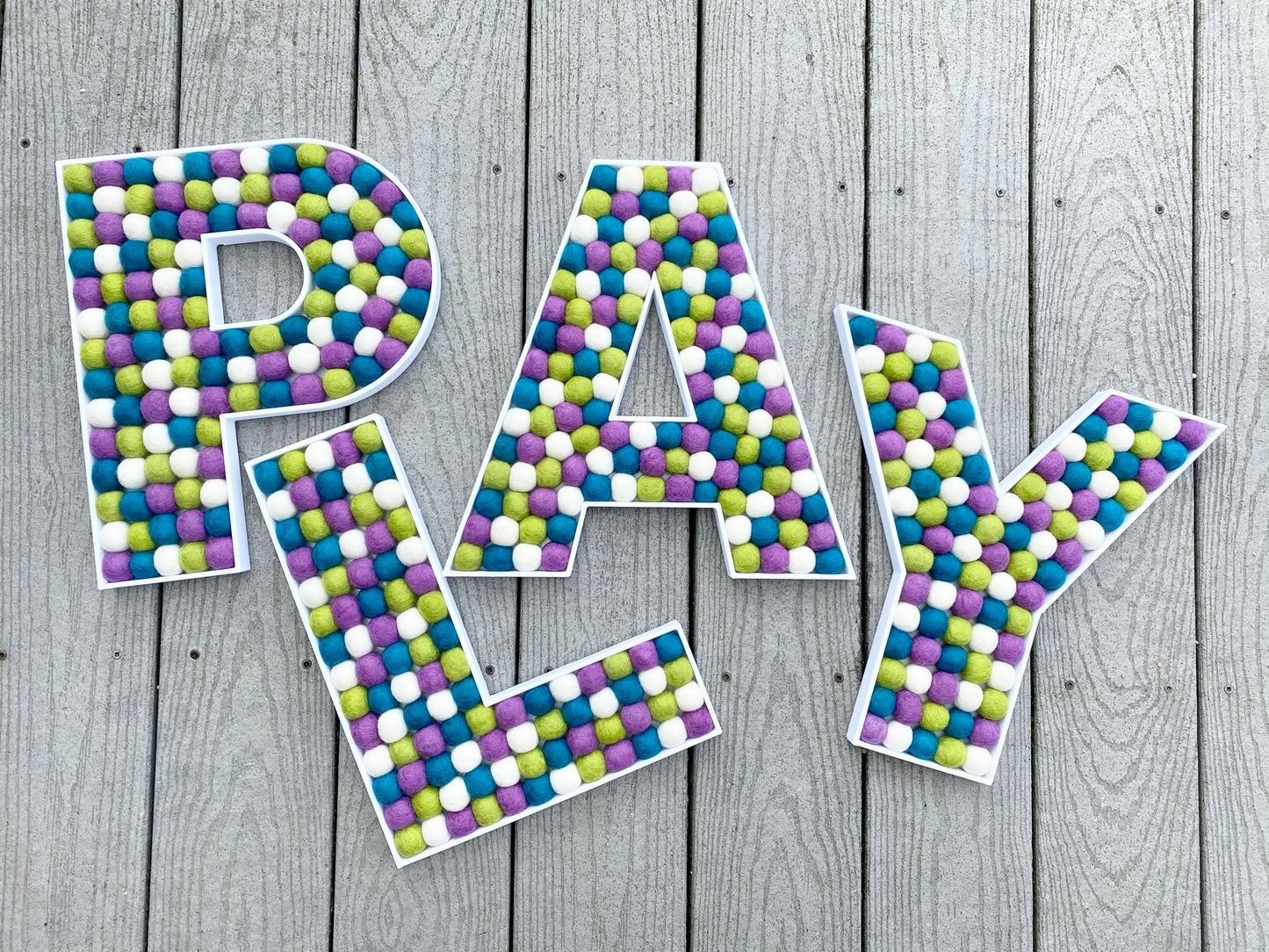 Felt Ball Letter Y