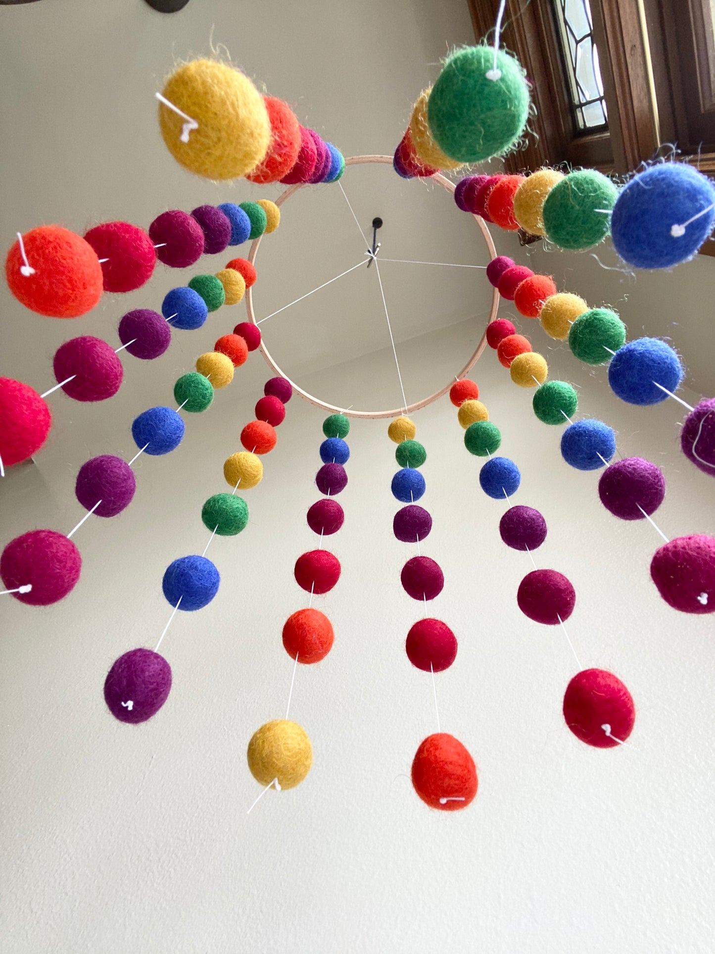 Spiral Rainbow Ceiling Mobile