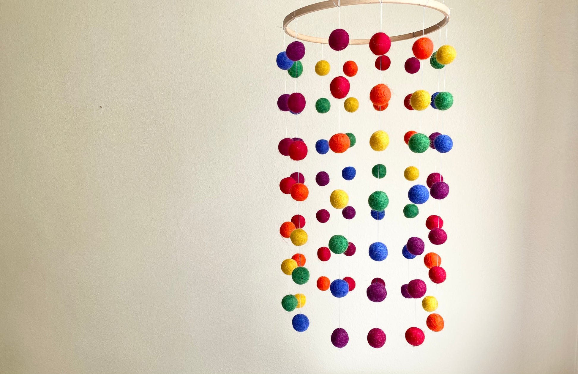 Spiral Rainbow Baby Crib Mobile by Wool Jamboree