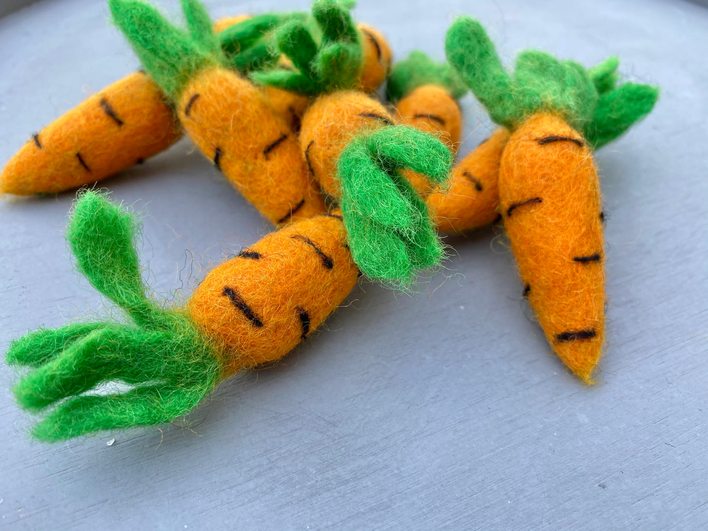 Felted Carrots