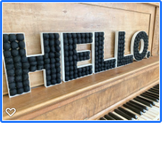 HELLO. Felt Ball Letters
