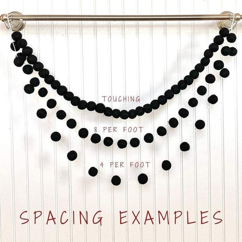 Brown Ombre Felt Ball Garland - Redheadnblue