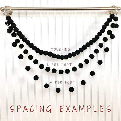 Brown Ombre Felt Ball Garland - Redheadnblue