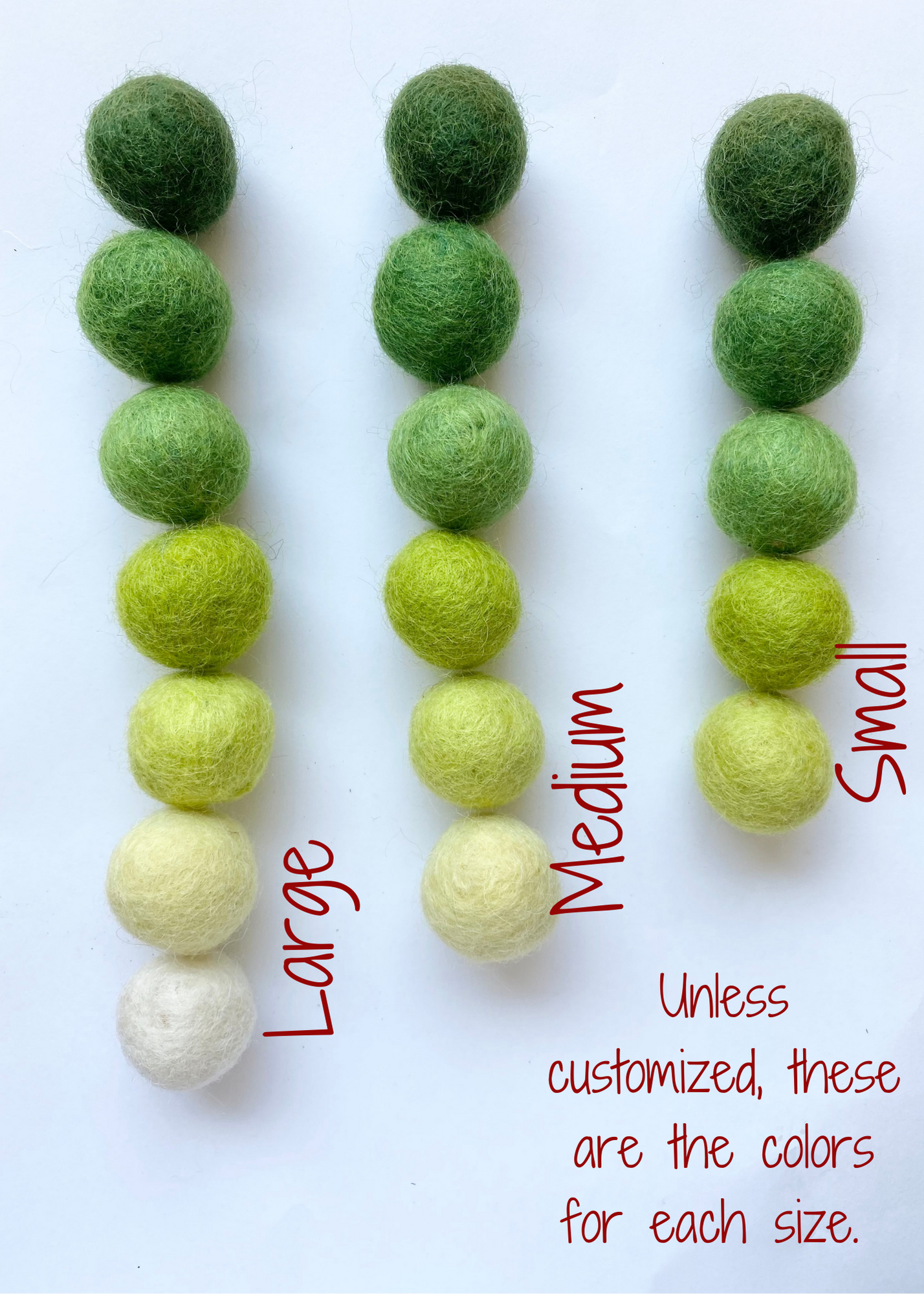 Green Gradient Felt Ball Ceiling Mobile