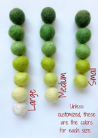 Green Gradient Felt Ball Ceiling Mobile