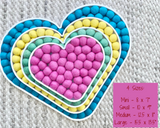 Solid Colored Felt Ball Heart Wall Hangings