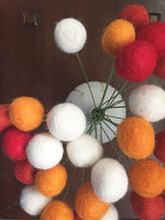 Harvest Colors Felt Ball Bouquet - Redheadnblue