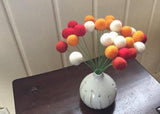 Harvest Colors Felt Ball Bouquet - Redheadnblue