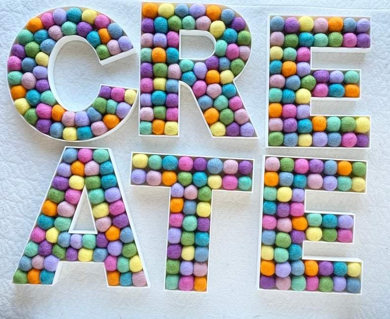 CREATE Felt Ball Letters - Wool Jamboree