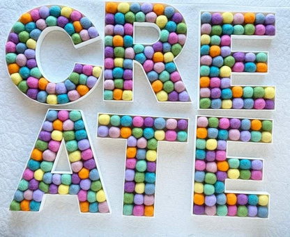 CREATE Felt Ball Letters - Wool Jamboree