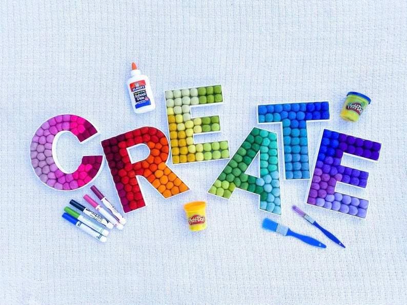 CREATE Felt Ball Letters - Wool Jamboree
