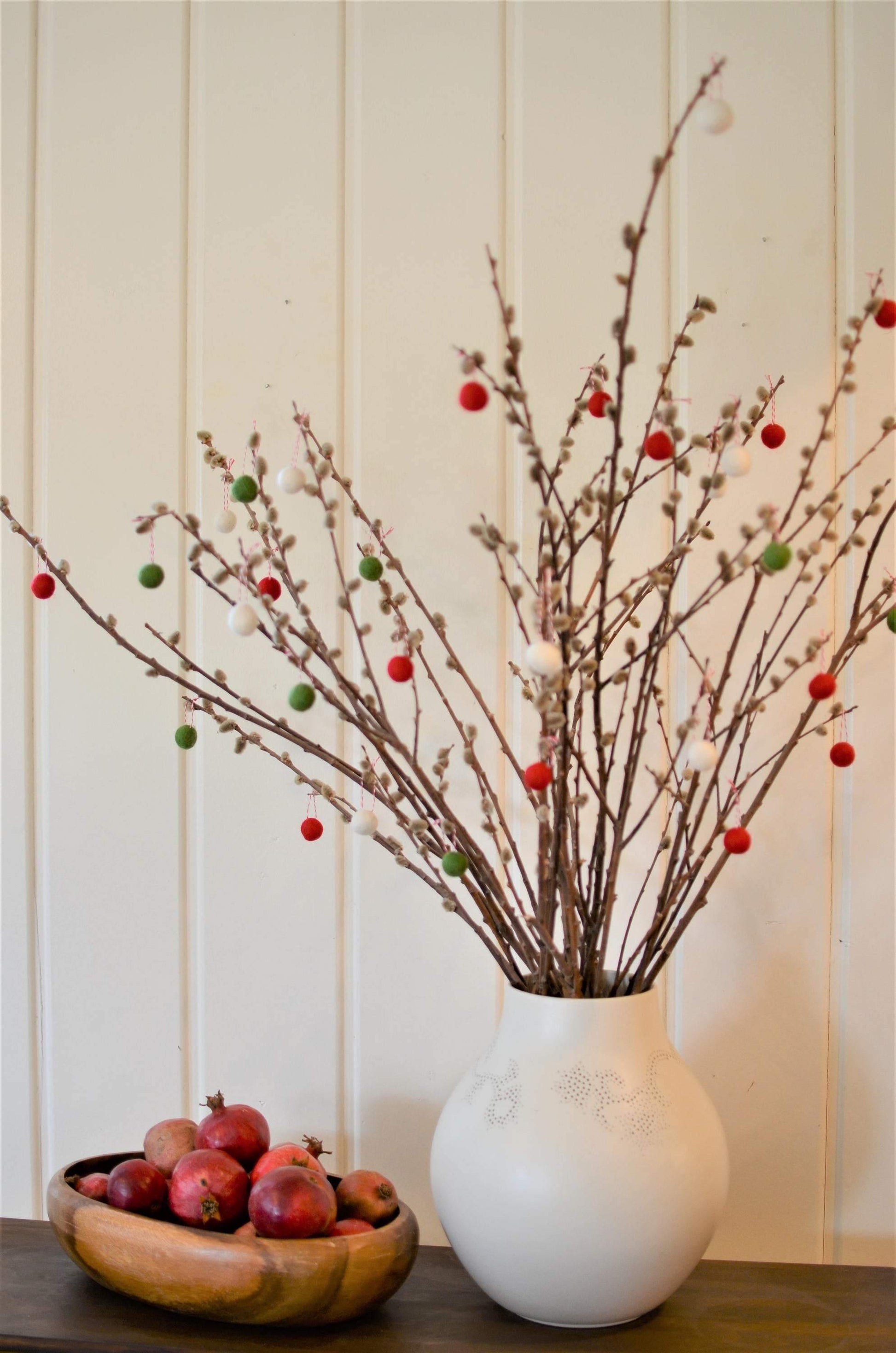 Christmas Felt Ball Ornaments - Redheadnblue