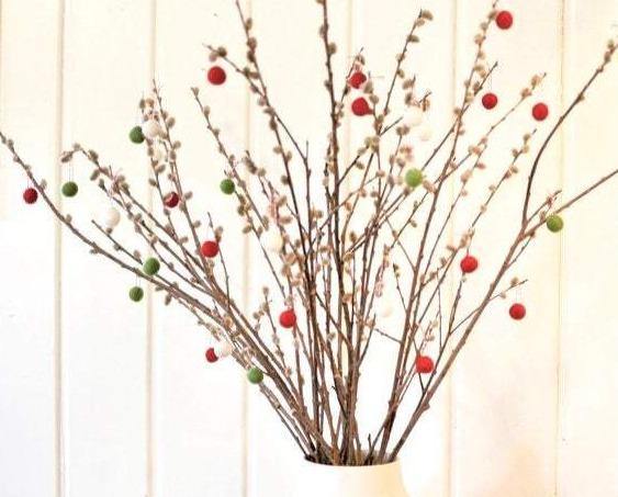 Christmas Felt Ball Ornaments - Redheadnblue