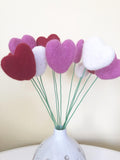 Felt Heart Bouquet - Redheadnblue