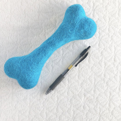 Large Solid Wool Dog Bones - Redheadnblue