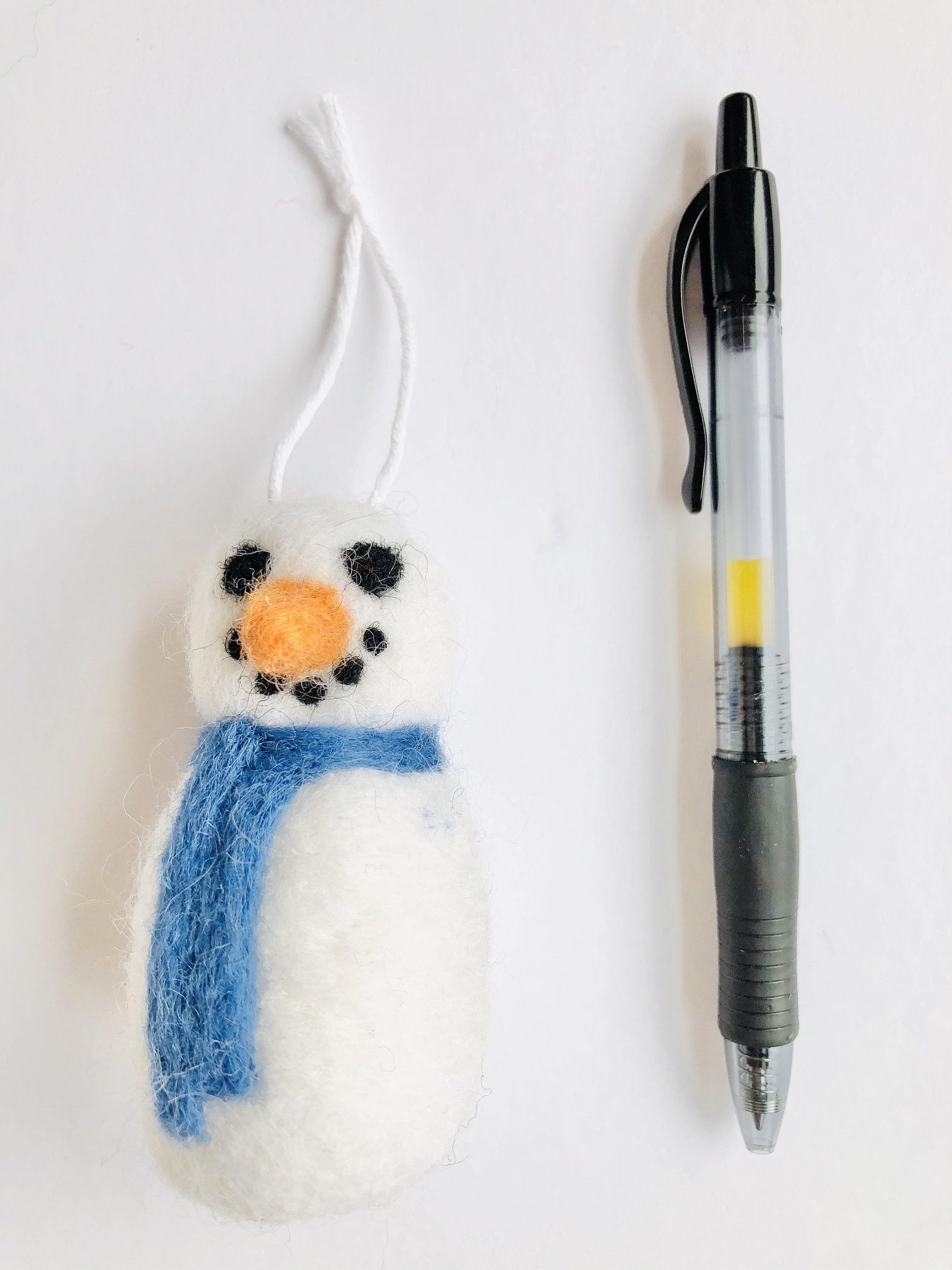 Snowman Felted Ornaments - Redheadnblue