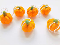 Pumpkin Felted Ornaments - Redheadnblue