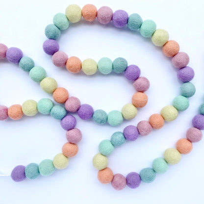 Pastel Rainbow Garland - Wool Jamboree