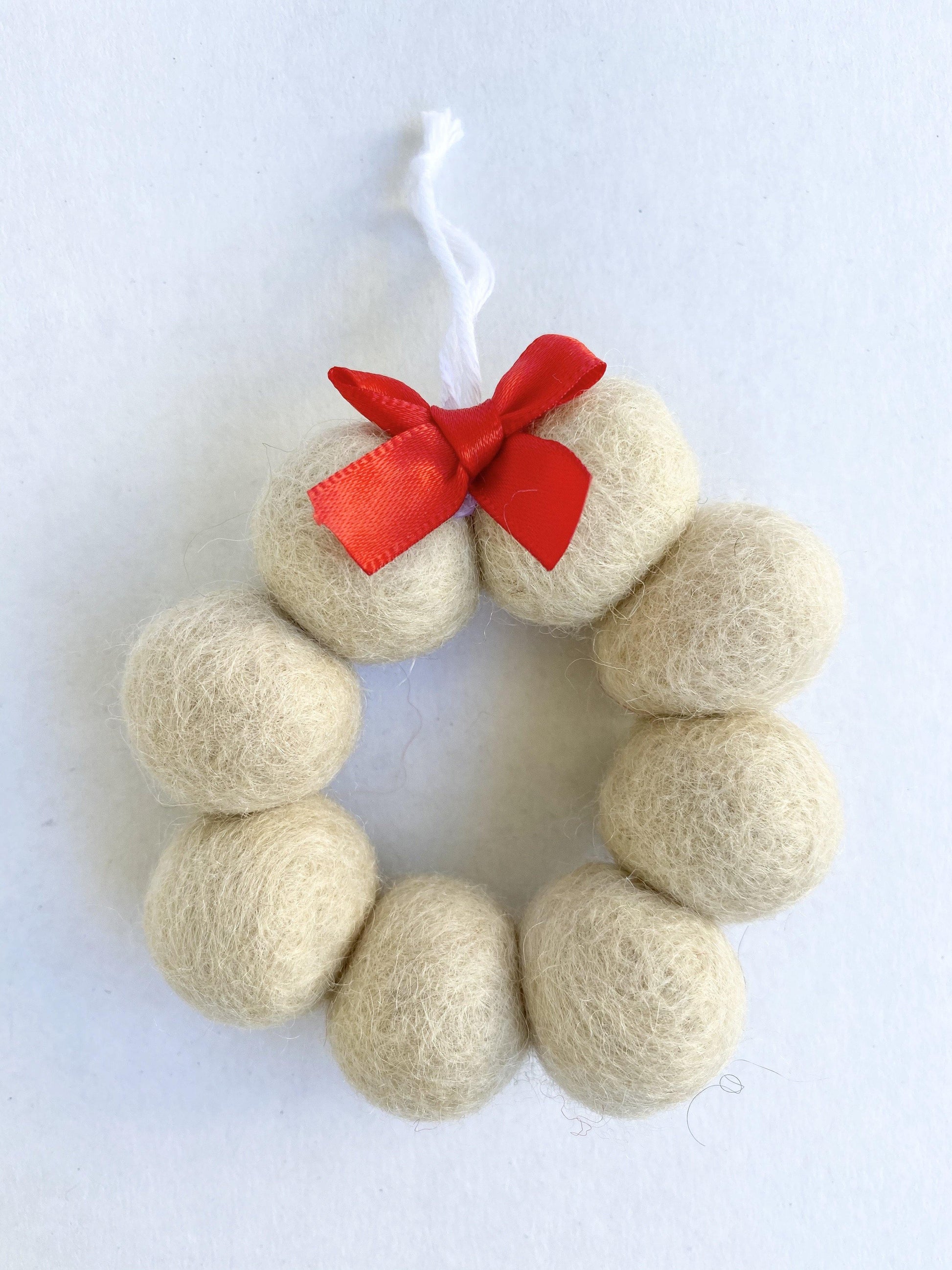 Wreath Ornament - Red Bow - Redheadnblue