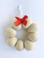 Wreath Ornament - Red Bow - Redheadnblue
