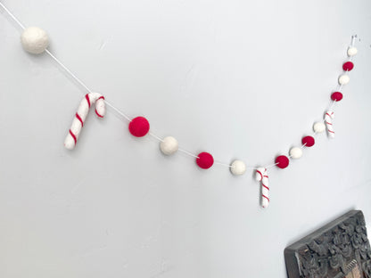 Red & White Candy Cane Garland