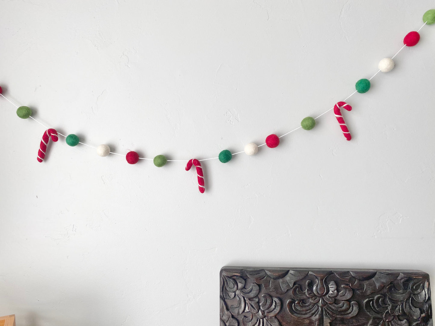 Christmas Colors Candy Cane Garland