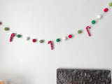 Christmas Colors Candy Cane Garland