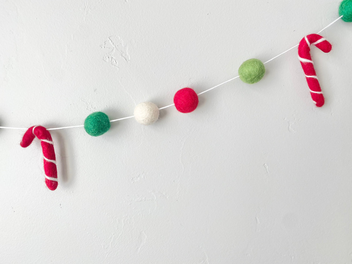 Christmas Colors Candy Cane Garland