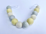 Soft Yellow and Gray Curtain Ties