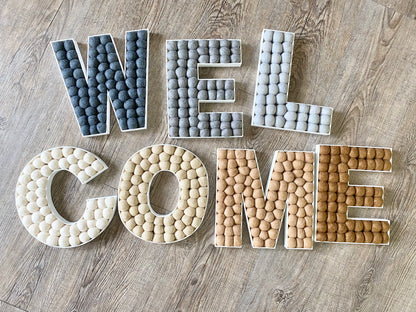 WELCOME Felt Ball Letters