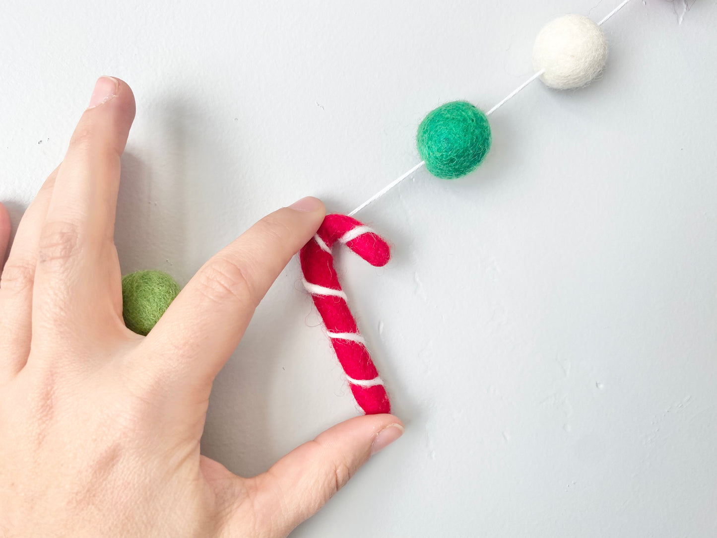 Christmas Colors Candy Cane Garland