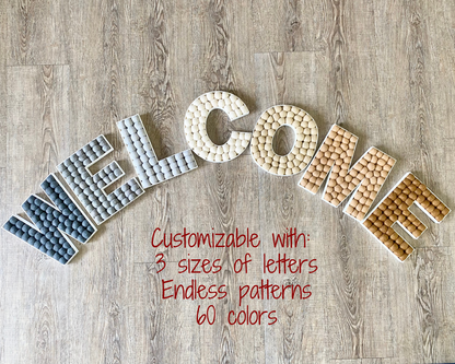 WELCOME Felt Ball Letters