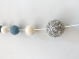 Gray Snowflake Ball Garland