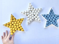 Solid Felt Ball Star - Redheadnblue