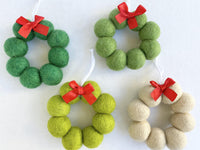 Wreath Ornament - Red Bow - Redheadnblue