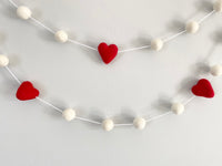 Red & White Heart Garland