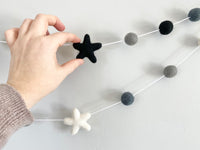 Black & White Star Garland