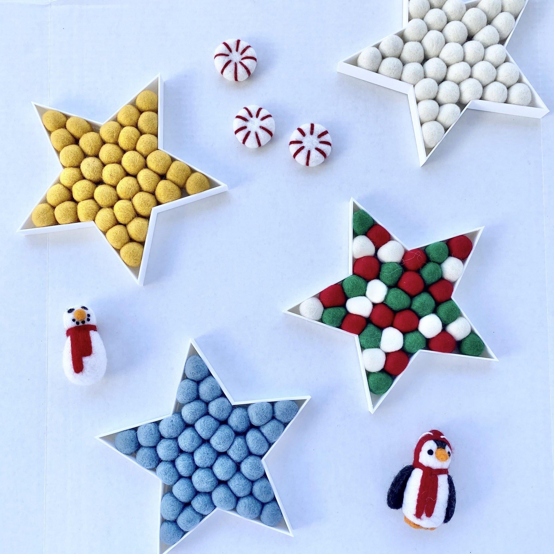 Felt Ball Christmas Star - Redheadnblue
