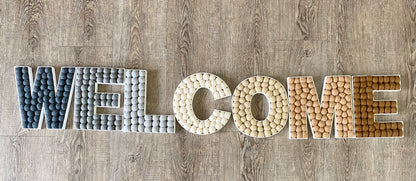 WELCOME Felt Ball Letters