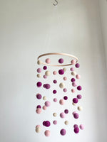 Purples & Pinks Felt Ball Ceiling Mobile