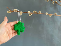 Wool Felt Shamrock Ornament