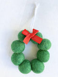 Wreath Ornament - Red Bow - Redheadnblue