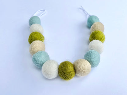 Olive & Baby Blue Curtain Ties