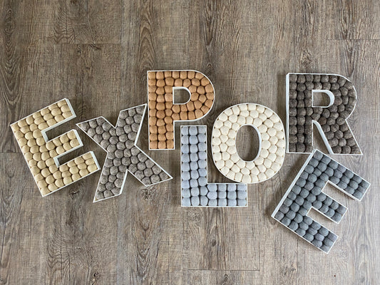 EXPLORE Felt Ball Letters