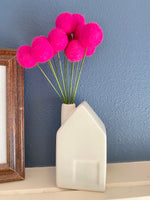 Hot Pink Felt Ball Bouquet