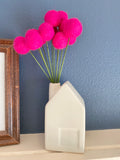 Hot Pink Felt Ball Bouquet