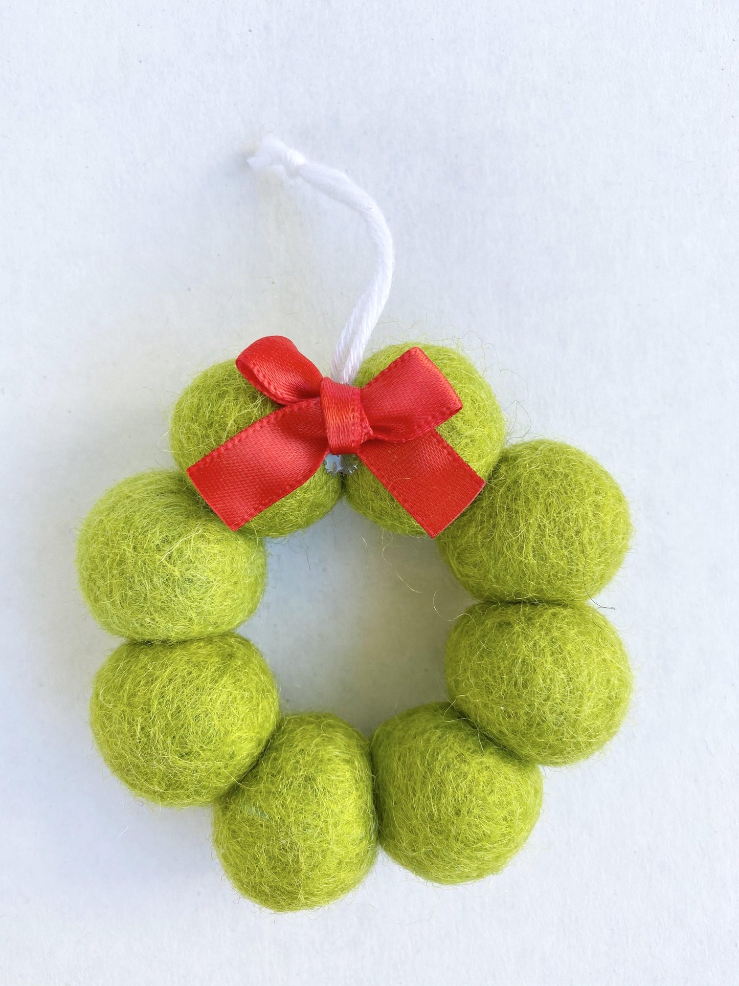 Wreath Ornament - Red Bow - Redheadnblue